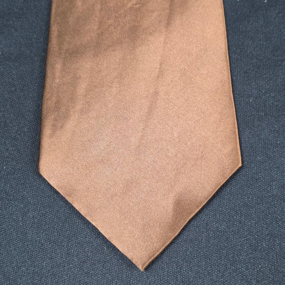 Giorgio Bissoni Men's Brown 100% Silk Solid Necktie